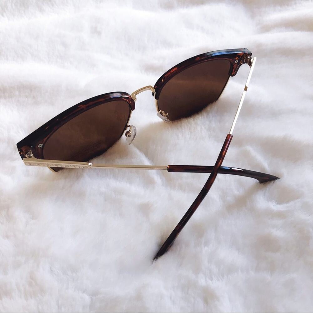 Madox Tortoise Brown Retro Sunglasses - Picture 6 of 7